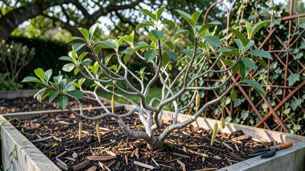 Corkscrew Hazel Tree: Twisting Branches That Add Dramatic Vertical Interest