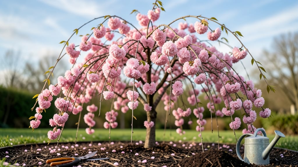 Pink Shower Weeping Cherry Tree: Pacific Northwest Frost-Proof Canopy in Containers