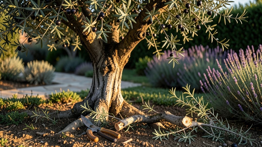 Before and After Olive Tree Pruning: Dramatic Transformation in 4 Simple Cuts