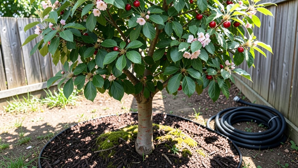 Cherry Tree In Backyard: Year-Round Beauty With Minimal Pruning Effort