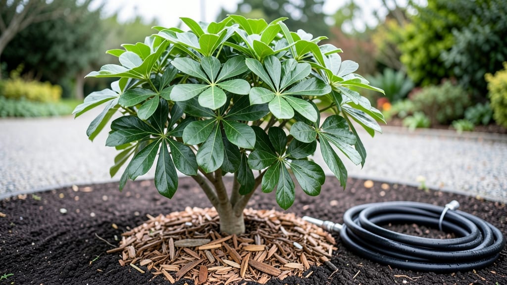 Umbrella Tree Outside: Year-Round Canopy With Minimal Pruning Effort