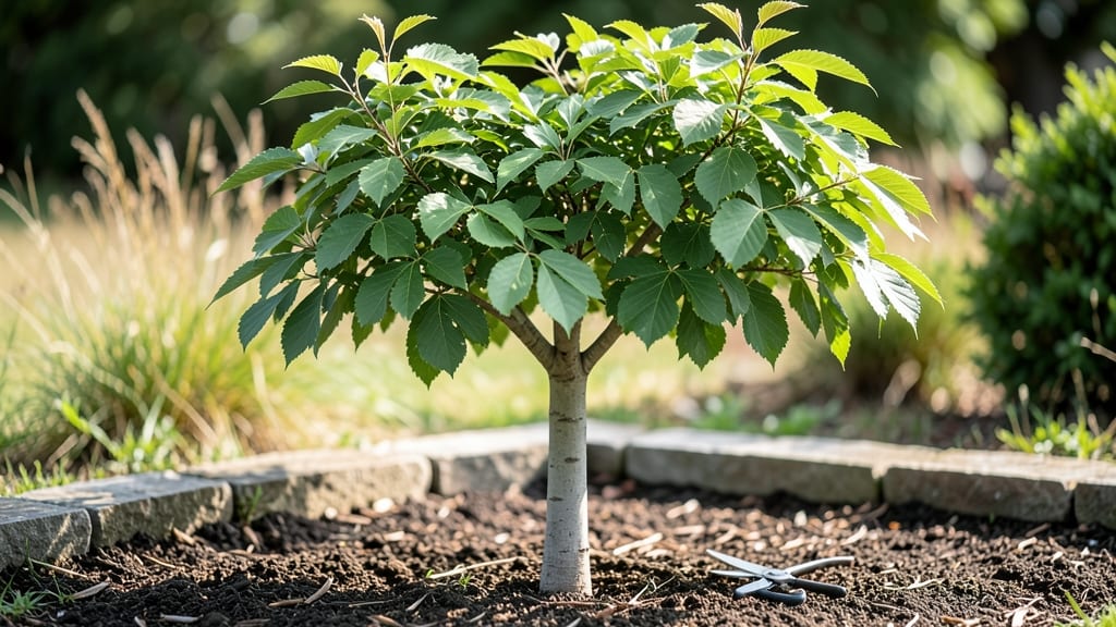 Young Black Walnut Tree: Strategic Pruning for Strong Canopy Growth