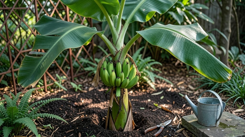 Banana Bunch on Tree: Maximize Fruit Load With 3 Strategic Cuts