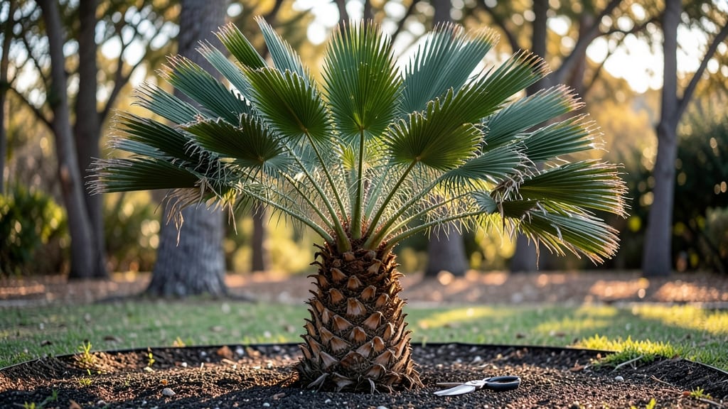 Palm Trees Blowing in the Wind: Tropical Vibe for Coastal Garden Elegance