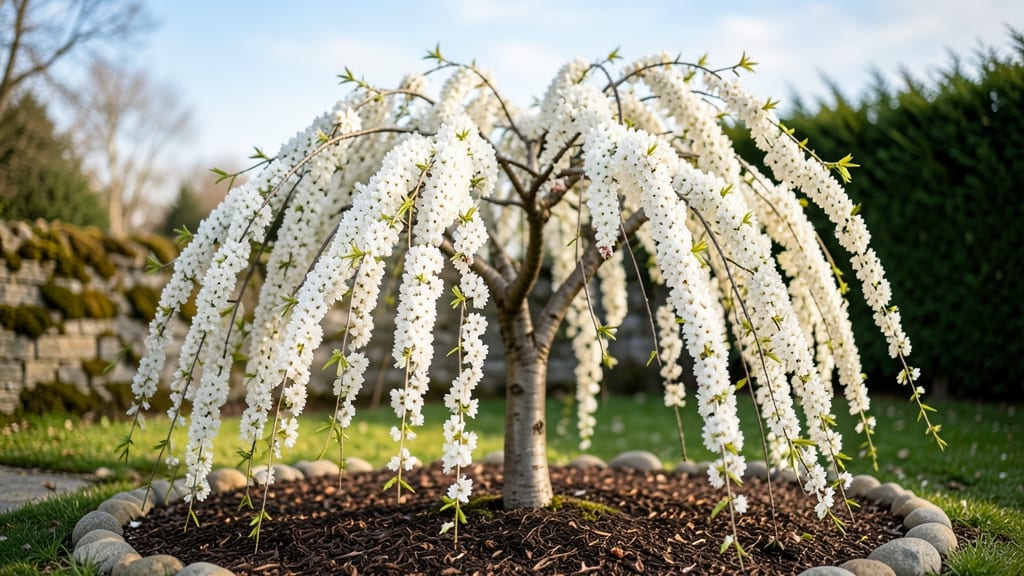 Weeping Cherry Tree White: Year-Round Elegance With Minimal Pruning